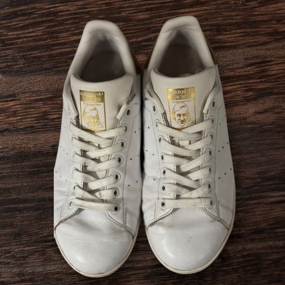 ADIDAS Stan Smith White and Gold - Picture 4 of 11